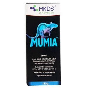 MUMIA GRAUDI žurku inde peļu un žurku iznīcīnāšanai 150g